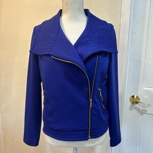 Worthington Royal Blue Moto jacket women’s size Petite Medium